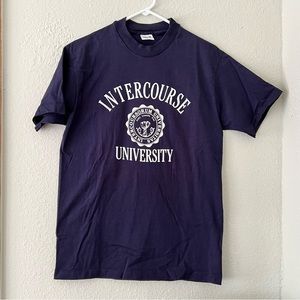 80s/90s Vintage T-Shirt | Intercourse University | Amish Country | Funny Tee | L